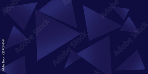 Tableau sur toile Modern abstract, background, geometric, triangles, and minimal dark blue composition with layered polygon shapes, ideal for technology, business, branding, and creative templates
