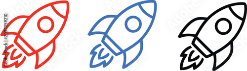 Photos rocket vector icons