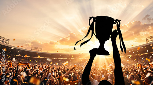 Victory trophy silhouette