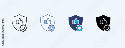 Tableau sur toile Reliability Multiple Icon Set Illustration Vector