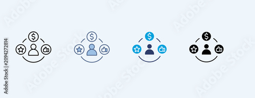 Tableau sur toile Involment Multiple Icon Set Illustration Vector