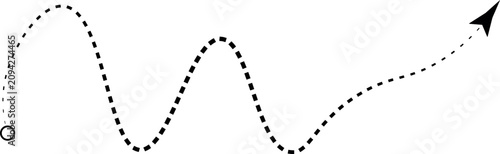 Photos Nonlinear path illustration with arrowhead representing complex progress and str