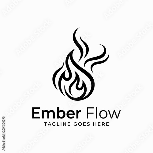 Photos Abstract flame with swirling line dynamic heat energy for ember flow fire creati