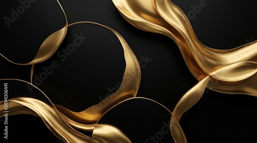 Elegant Gold and Black Artistic Design