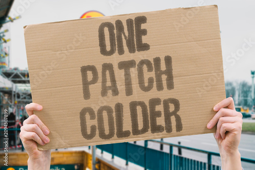 Fotografie "One Patch Colder" Isolated spot felt chillier underfoot
