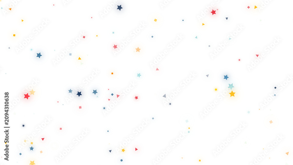 Obraz premium Colorful confetti dots on white background