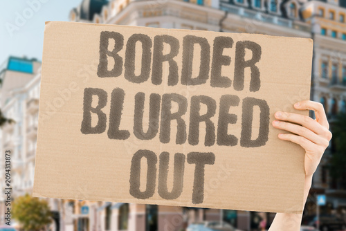 Konstfotografi "Border Blurred Out" Demarcation line became indistinct