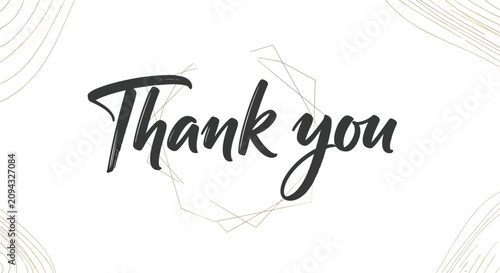 Elegant 'thank you' calligraphy appreciation card social media post and gratitude design