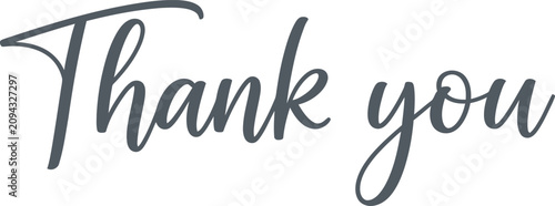 Elegant 'thank you' calligraphy appreciation message for cards gifts and social media