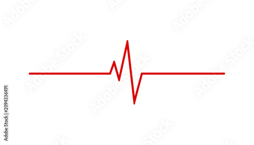 Fotografi Red medical heartbeat line graph pulse.
