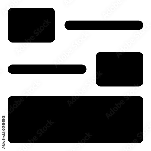 wireframe bold icon set