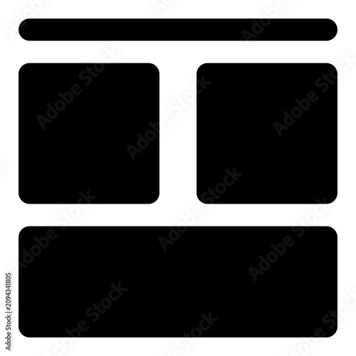 wireframe bold icon set