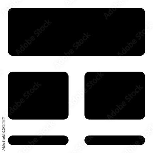 wireframe bold icon set