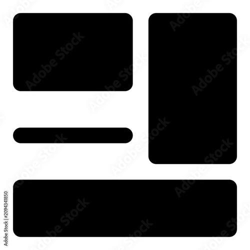 wireframe bold icon set