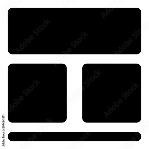 wireframe bold icon set