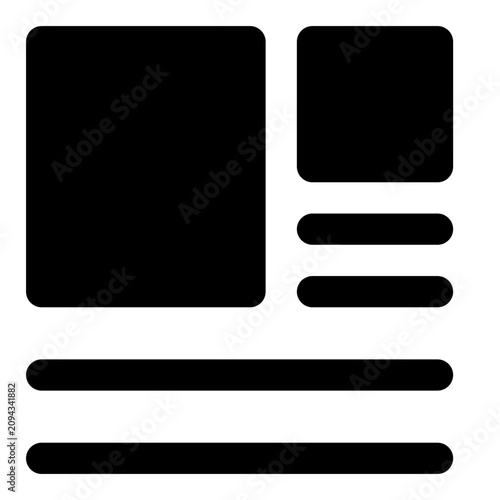 wireframe bold icon set