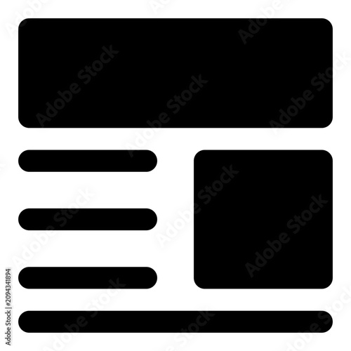 wireframe bold icon set
