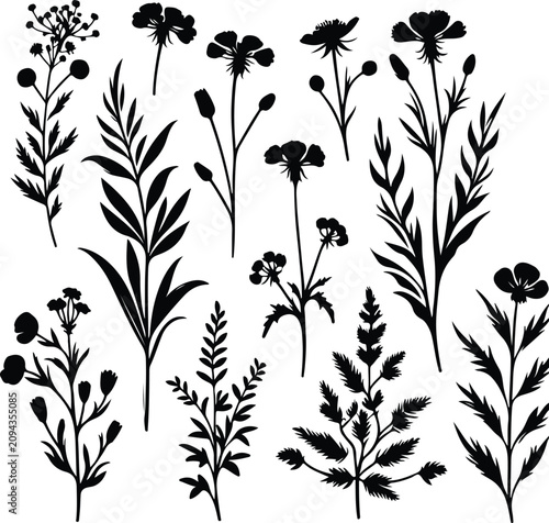 Seamless Floral Pattern Vector Background with Vintage Flowers Leaves Branches and Ornamental Botanical Design for Wallpaper Textile Decoration and Nature Illustration