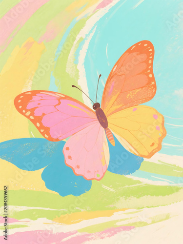 Modern Watercolor Insect and Butterfly Decorative Art Series

