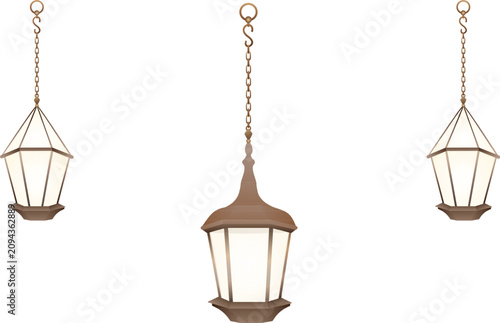 Candle White Hanging Lanterns – Soft Frosted Light Background