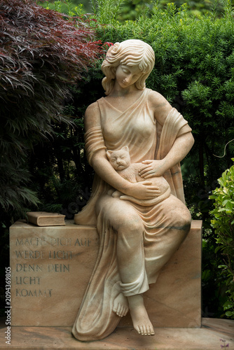 Friedhof, Grabstein, Statue	