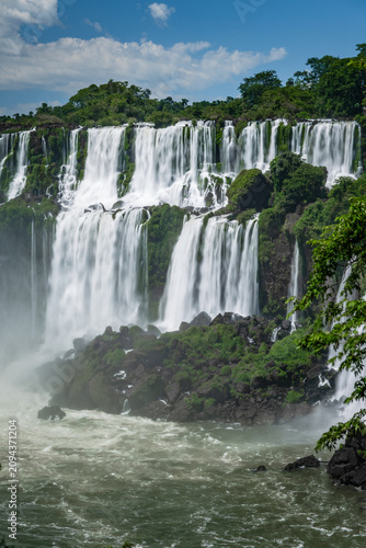 Natural scenery of Iguazu Falls in Argentina and Brazil, South America