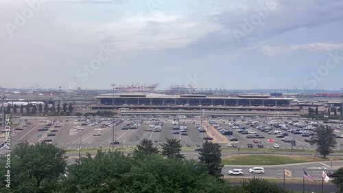 Timelapse of the Establishing view on the Newark airport