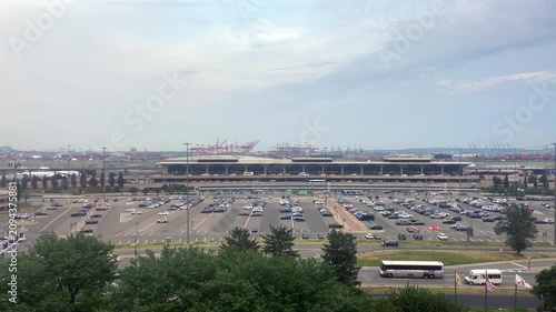 Timelapse of the Establishing view on the Newark airport