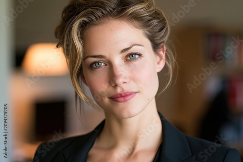 Professional headshot of businesswoman manager neutral expres