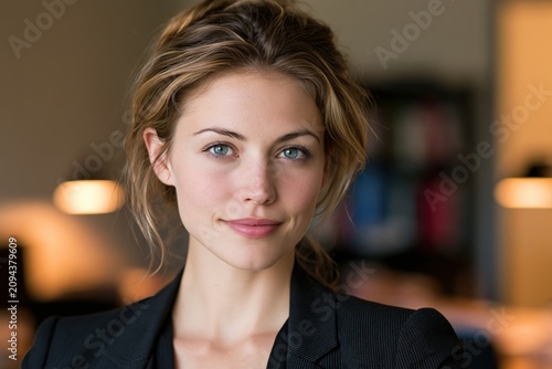 Professional headshot of businesswoman manager neutral expres