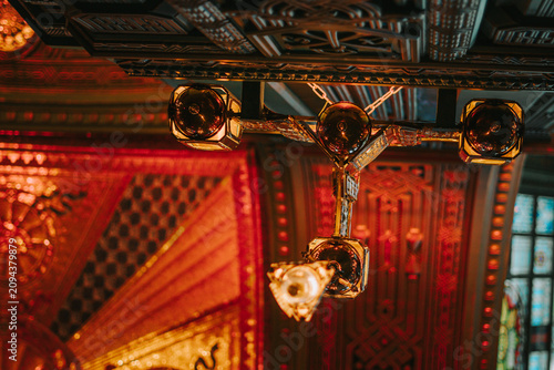 inside an Orthodox church in Russia