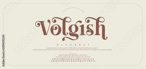Bild auf Leinwand Elegant ligature alphabet letters font logo