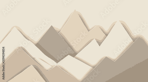 Geometric shapes in neutral tones stacked.