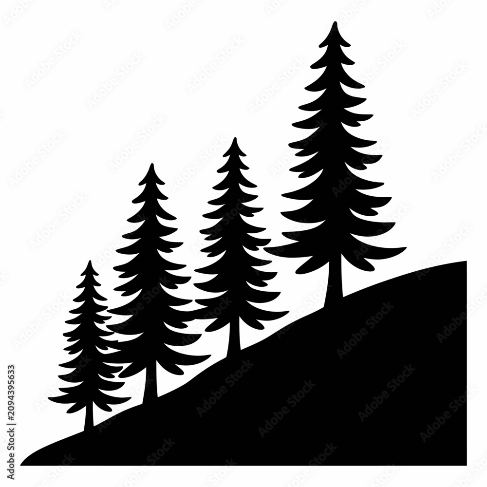 Fototapeta premium forest trees vector