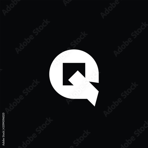 Modern Letter Q Logo Geometric Minimal Abstract Lettermark Monogram Vector