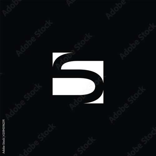 Modern Letter S Logo Geometric Minimal Abstract Lettermark Monogram Vector