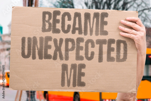 Bild auf Leinwand "Became Unexpected Me" Transformed into someone new, surprising