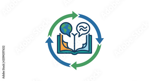 Fotografija Language Learning Cycle Icon