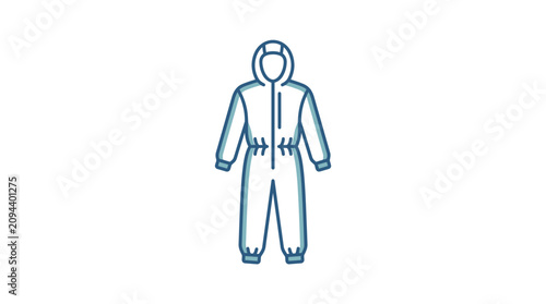 Fotografie Hooded Jumpsuit Vector Icon