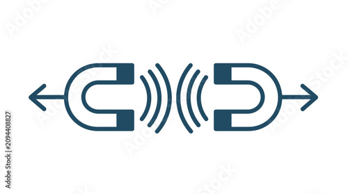 Quadro su tela Repelling Magnets Icon