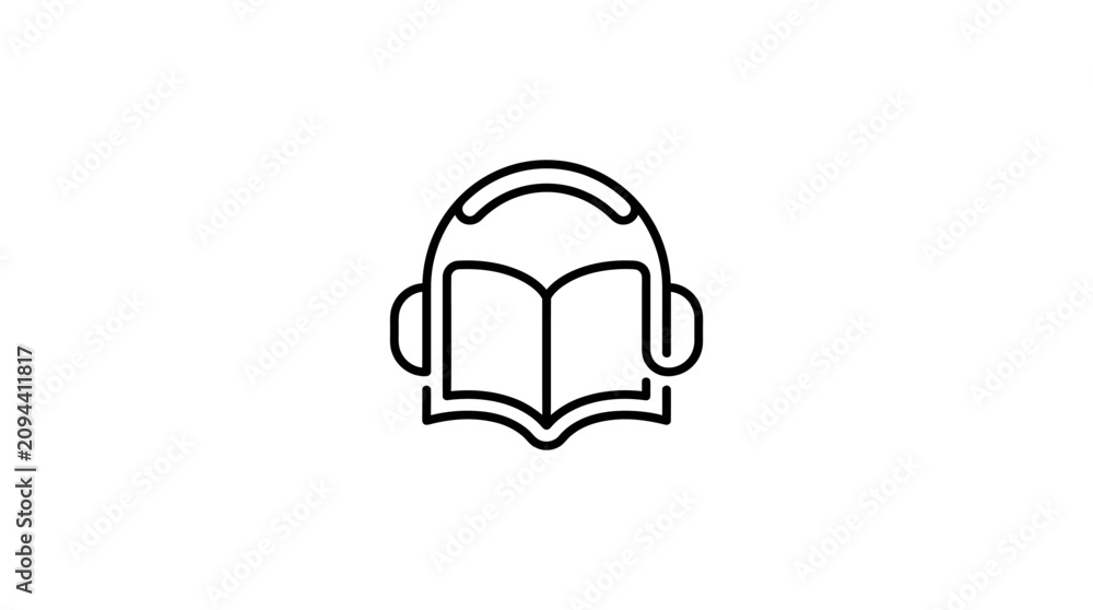 Fototapeta premium Audiobook Icon Vector
