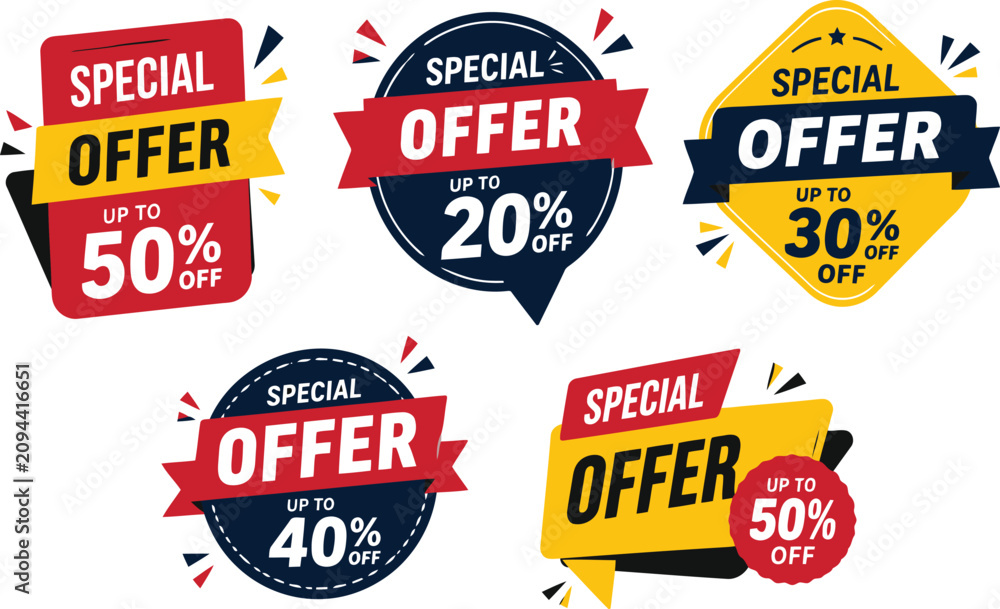 Obraz premium set of vector sale labels