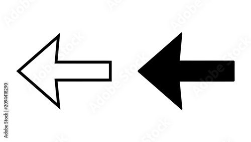 Canvastavla Directional Arrows: Two distinct arrows, one outlined in white and the other solid black, point leftward, symbolizing direction, choice, and contrast
