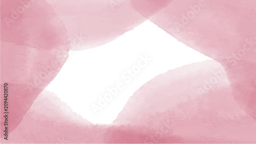 Soft Pink Watercolor Abstract Background with White Copy Space