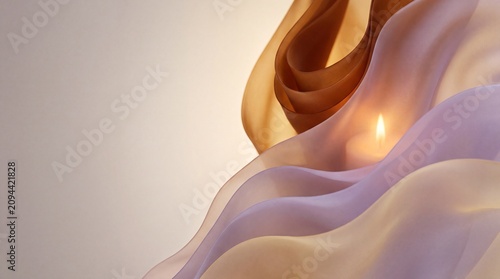 Abstract Shapes Dissolving into Light with Soft Flowing Forms Blending Glow Effects Luminous Ombre Transitions and Conceptual Art Design - Generative AI