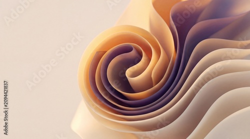 Abstract Shapes Dissolving into Background with Gradient Colors Swirling Together Modern Ombre Blend Effects and Design Element - Generative AI