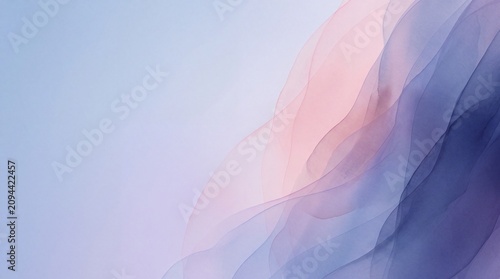Calm Gradient Background with Color Layers Blending Softly Pastel Ombre Transitions and Abstract Design Element - Generative AI