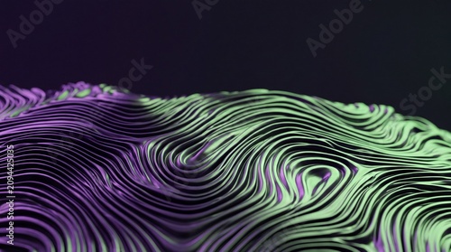 Rippled holographic foil texture. Shimmering metallic surface. Abstract luxury background