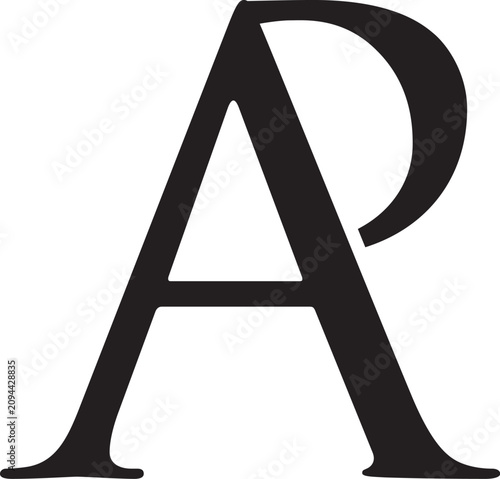 ap alphabet logo design icon for business