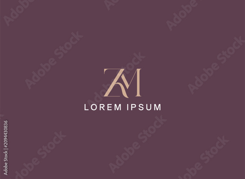 Unique zkm letter typography brand logo design, zkm golden logo, kzm logo mark